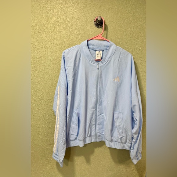 adidas Jackets & Blazers - adidas Light Blue Bomber Jacket NWT XL